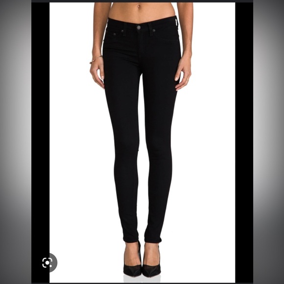 RAG & BONE BLACK PLUSH LEGGING PANTS - Picture 1 of 5